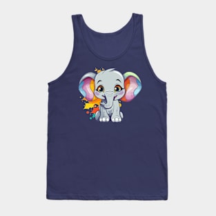 happy elephant cartoon v2 Tank Top